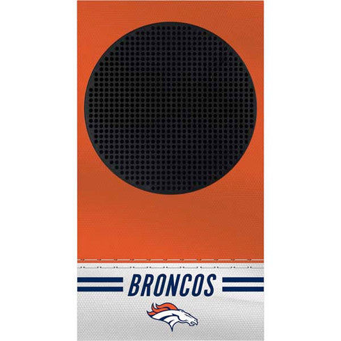 NFL Denver Broncos White Striped Xbox Series S Console Skin